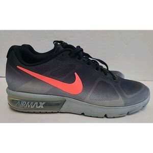 Nike Air Max Sequent Running Shoes Black Crimson 719912 011‎ Men's Size 9.5
